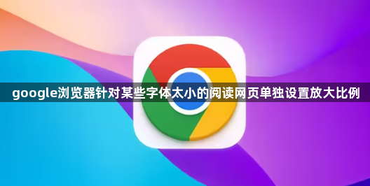google浏览器针对某些字体太小的阅读网页单独设置放大比例1