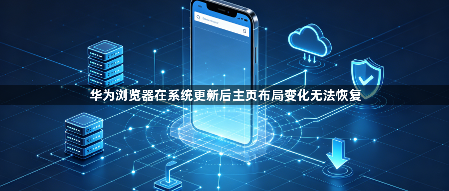 华为浏览器在系统更新后主页布局变化无法恢复1