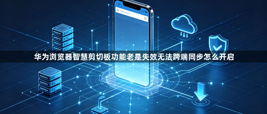 华为浏览器智慧剪切板功能老是失效无法跨端同步怎么开启1
