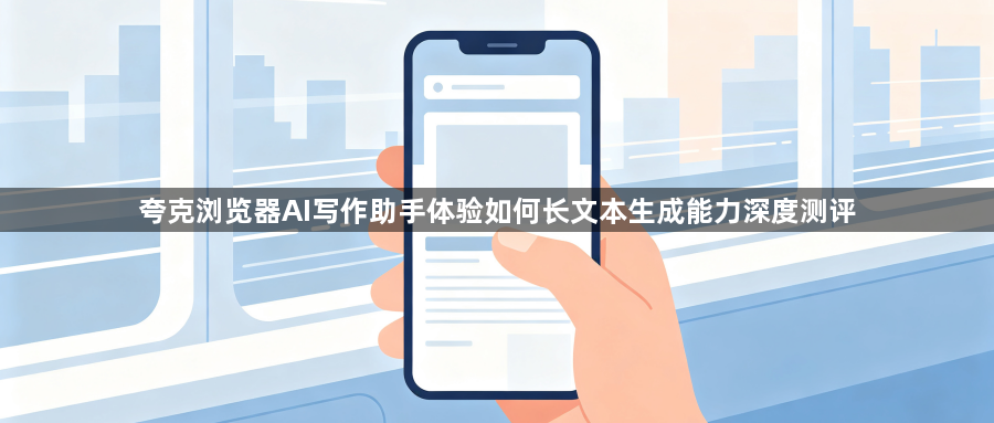 夸克浏览器AI写作助手体验如何长文本生成能力深度测评1