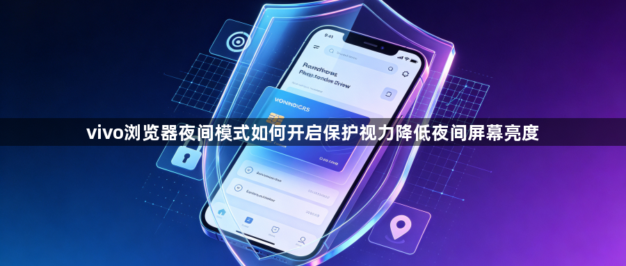 vivo浏览器夜间模式如何开启保护视力降低夜间屏幕亮度1