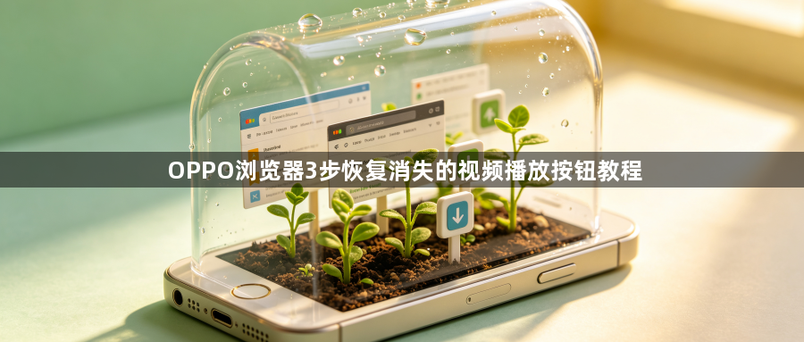 OPPO浏览器3步恢复消失的视频播放按钮教程1
