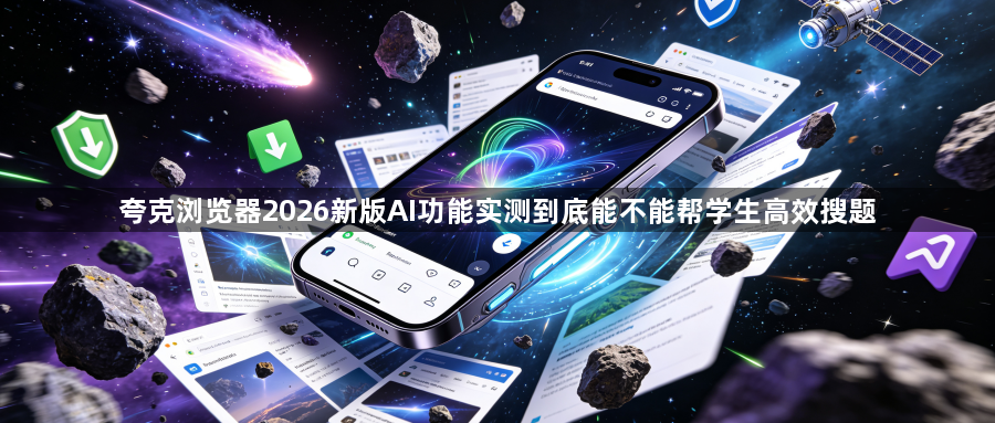 夸克浏览器2026新版AI功能实测到底能不能帮学生高效搜题1