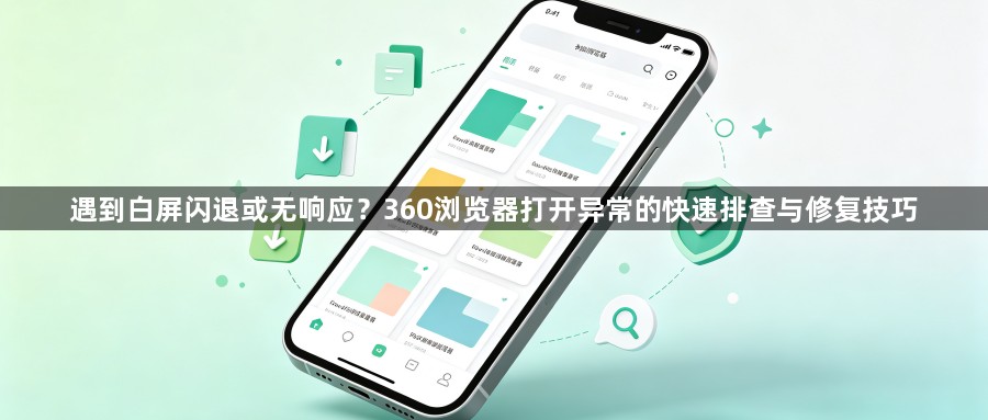 遇到白屏闪退或无响应?360浏览器打开异常的快速排查与修复技巧1
