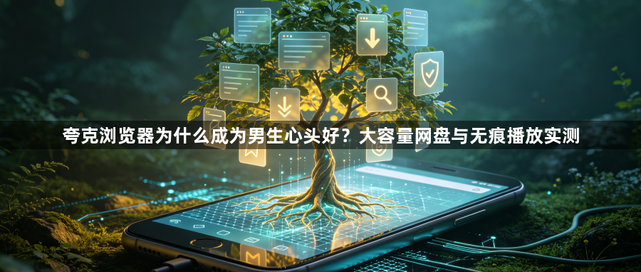 夸克浏览器为什么成为男生心头好？大容量网盘与无痕播放实测1