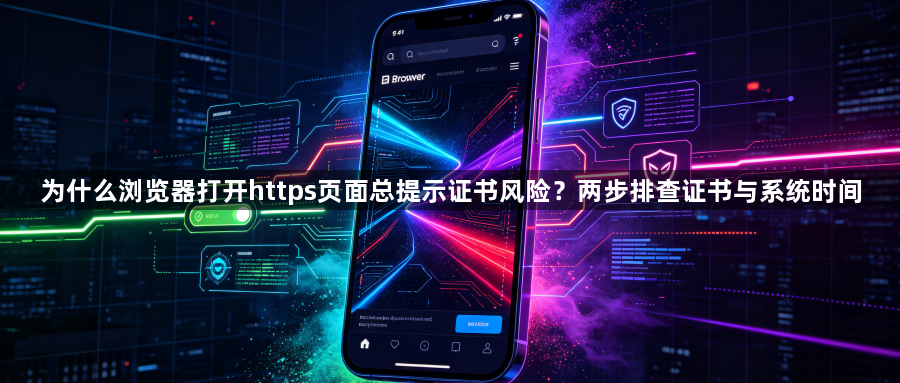 为什么浏览器打开https页面总提示证书风险?两步排查证书与系统时间1