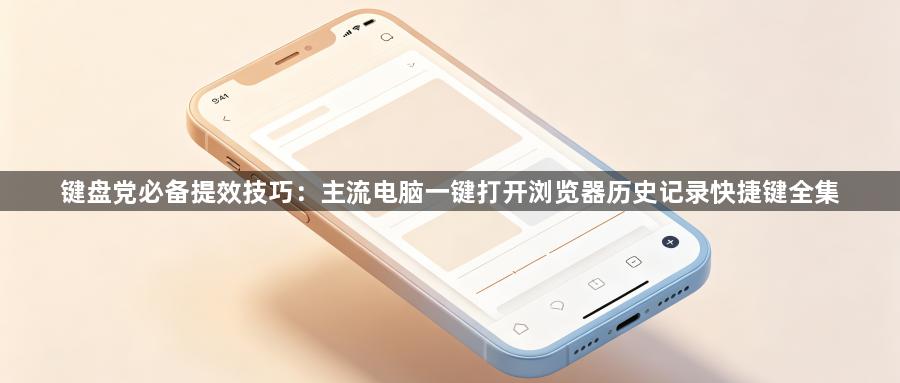 键盘党必备提效技巧:主流电脑一键打开浏览器历史记录快捷键全集1