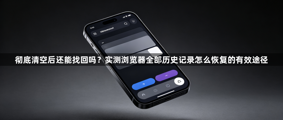 彻底清空后还能找回吗？实测浏览器全部历史记录怎么恢复的有效途径1