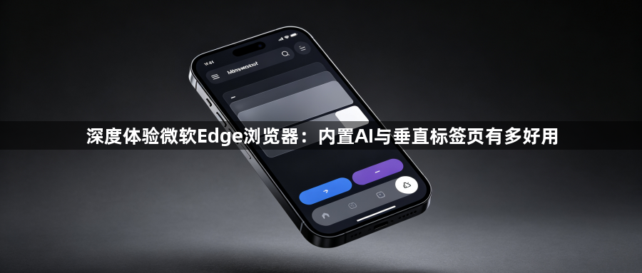 深度体验微软Edge浏览器：内置AI与垂直标签页有多好用1