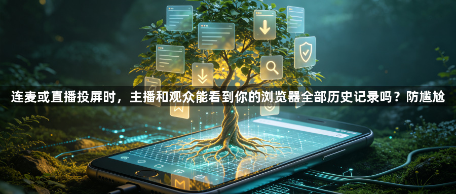 连麦或直播投屏时,主播和观众能看到你的浏览器全部历史记录吗?防尴尬1