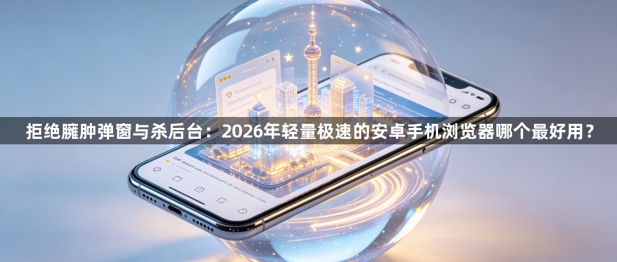 拒绝臃肿弹窗与杀后台：2026年轻量极速的安卓手机浏览器哪个最好用？1