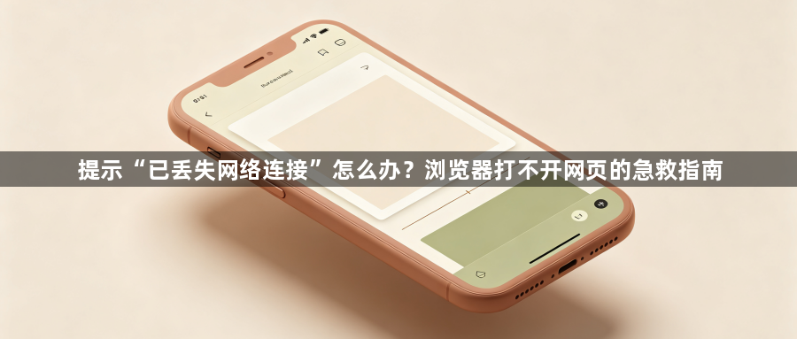 提示“已丢失网络连接”怎么办？浏览器打不开网页的急救指南1