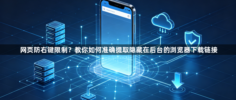 网页防右键限制?教你如何准确提取隐藏在后台的浏览器下载链接1