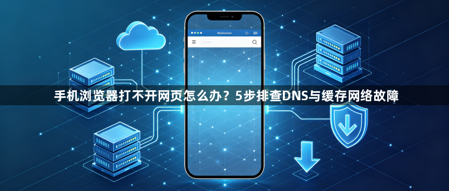 手机浏览器打不开网页怎么办？5步排查DNS与缓存网络故障1