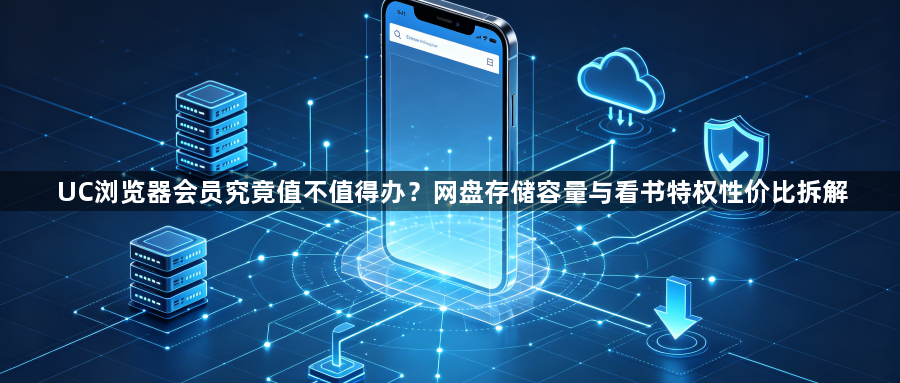 UC浏览器会员究竟值不值得办？网盘存储容量与看书特权性价比拆解1